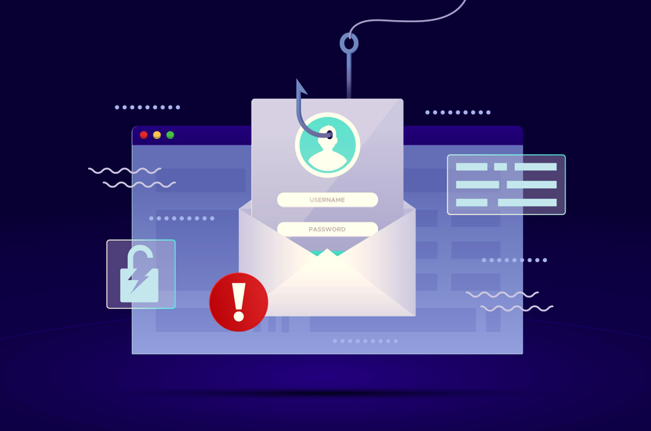 AI phishing attacks prevention illustration